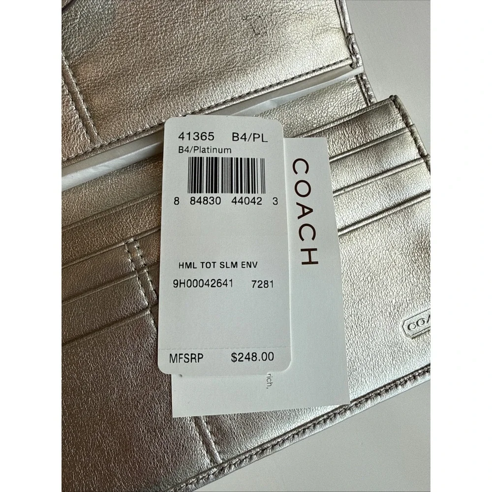 Vintage Coach Metallic Slim Carly Hobo Bag & Slim Envelope Wall #11872 #41365